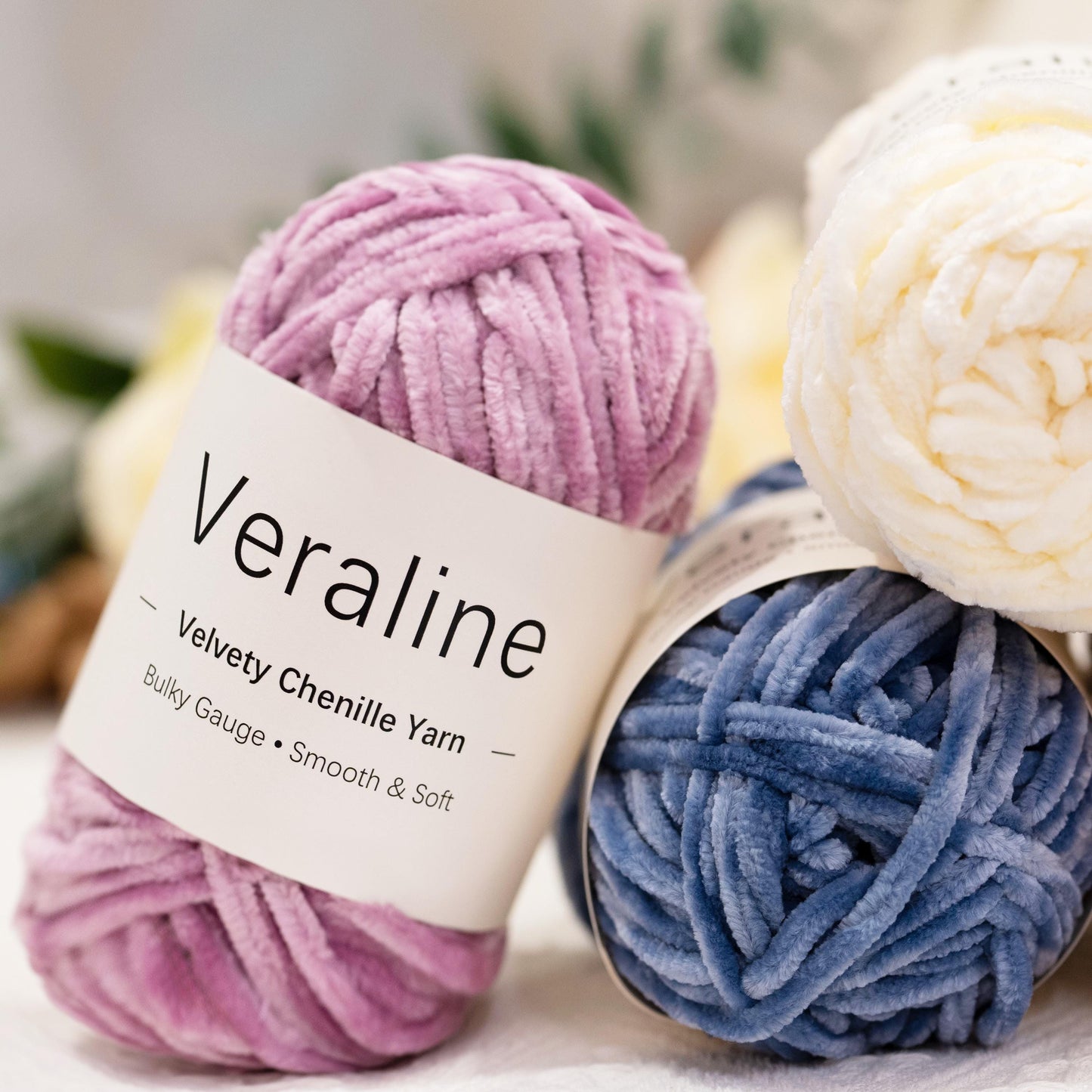 Velvety Chenille Yarn - Bulky Color Card