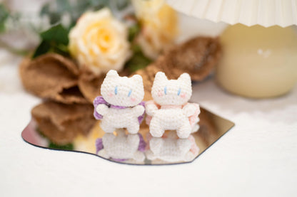 Snow Bean Kitty with Bow Pattern