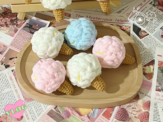 Fluffy Ice Cream Cone Pattern