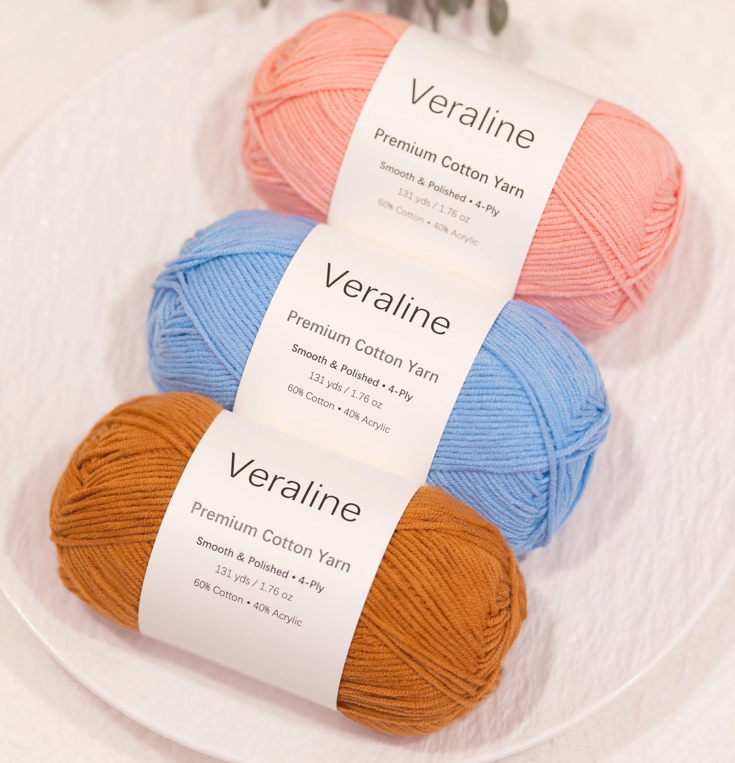 Premium Cotton Acrylic Yarn (4-Ply)