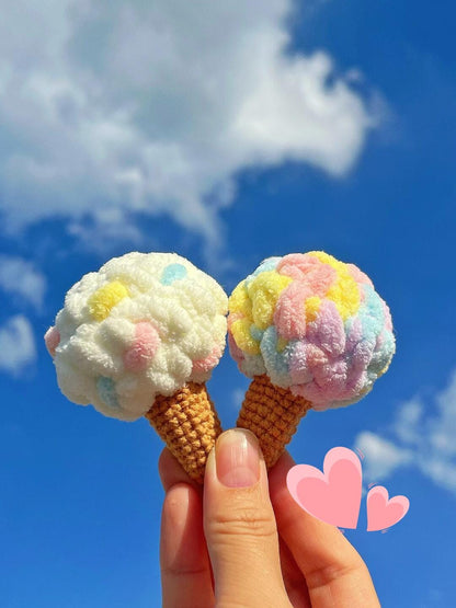 Fluffy Ice Cream Cone Pattern