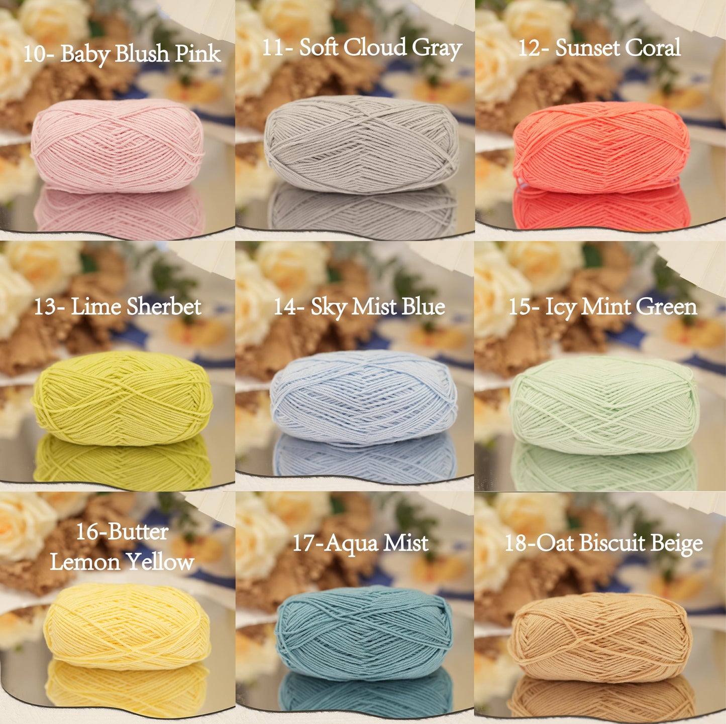 Premium Cotton Acrylic Yarn (4-Ply)