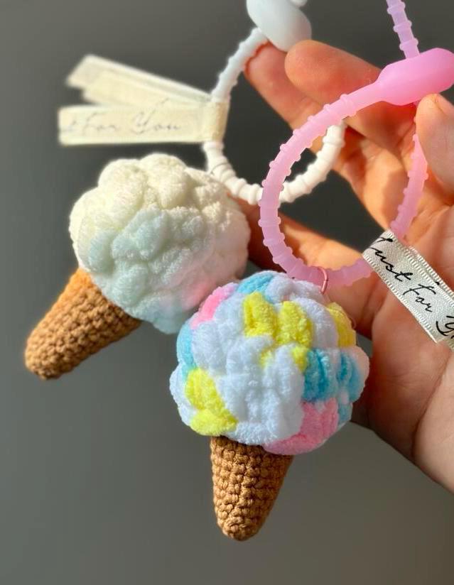 Fluffy Ice Cream Cone Pattern