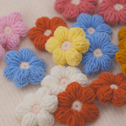 Crochet Puff Flowers for Craft