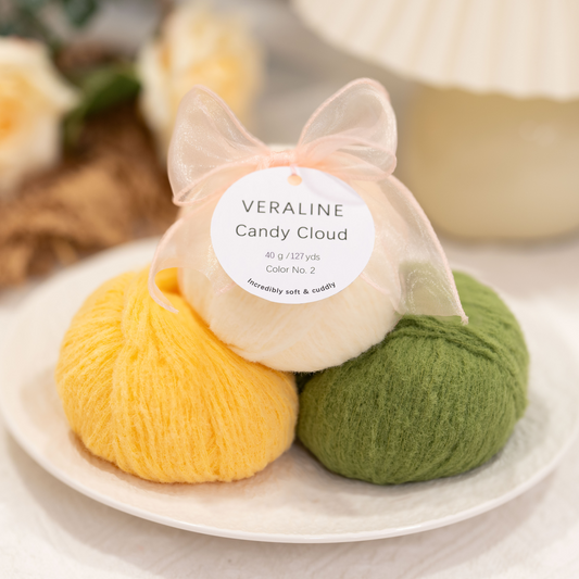 Candy Cloud (Fuzzy Nylon Yarn with Wool Felt)