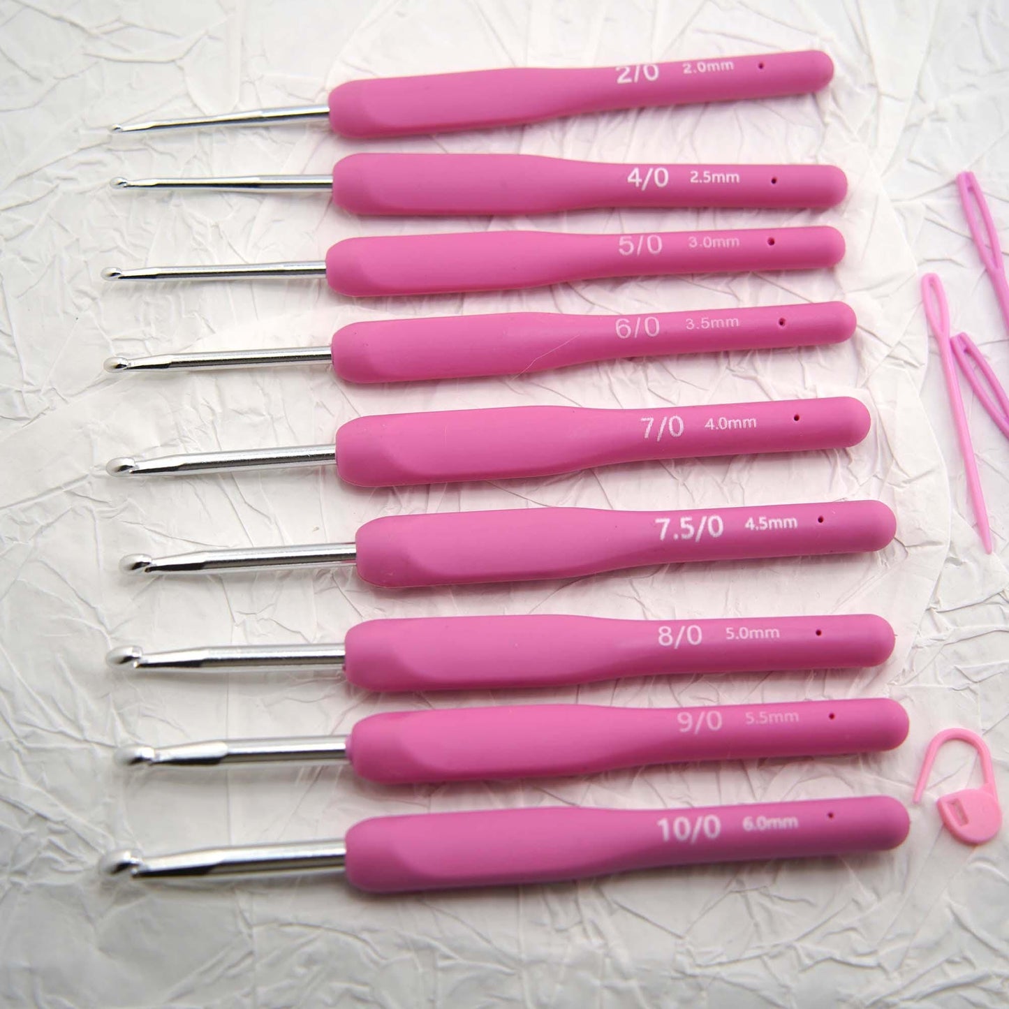 Pink Crochet Tool Kit (9 Hooks)