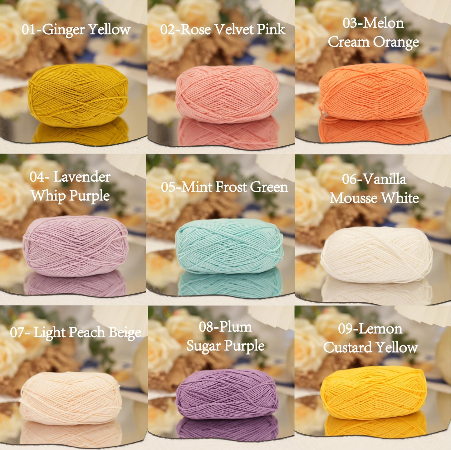 Premium Cotton Acrylic Yarn (4-Ply)