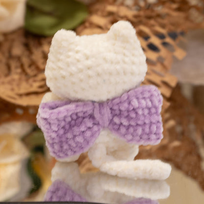 Snow Bean Kitty with Bow Pattern