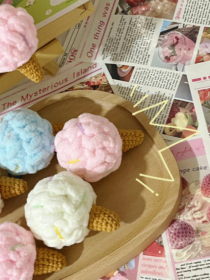 Fluffy Ice Cream Cone Pattern