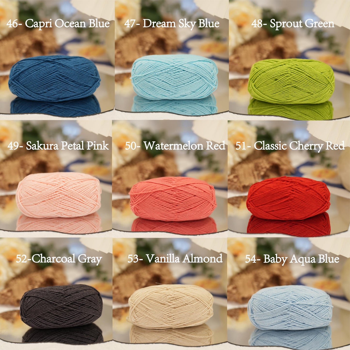 Premium Cotton Acrylic Yarn (4-Ply)