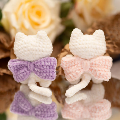 Snow Bean Kitty with Bow Pattern