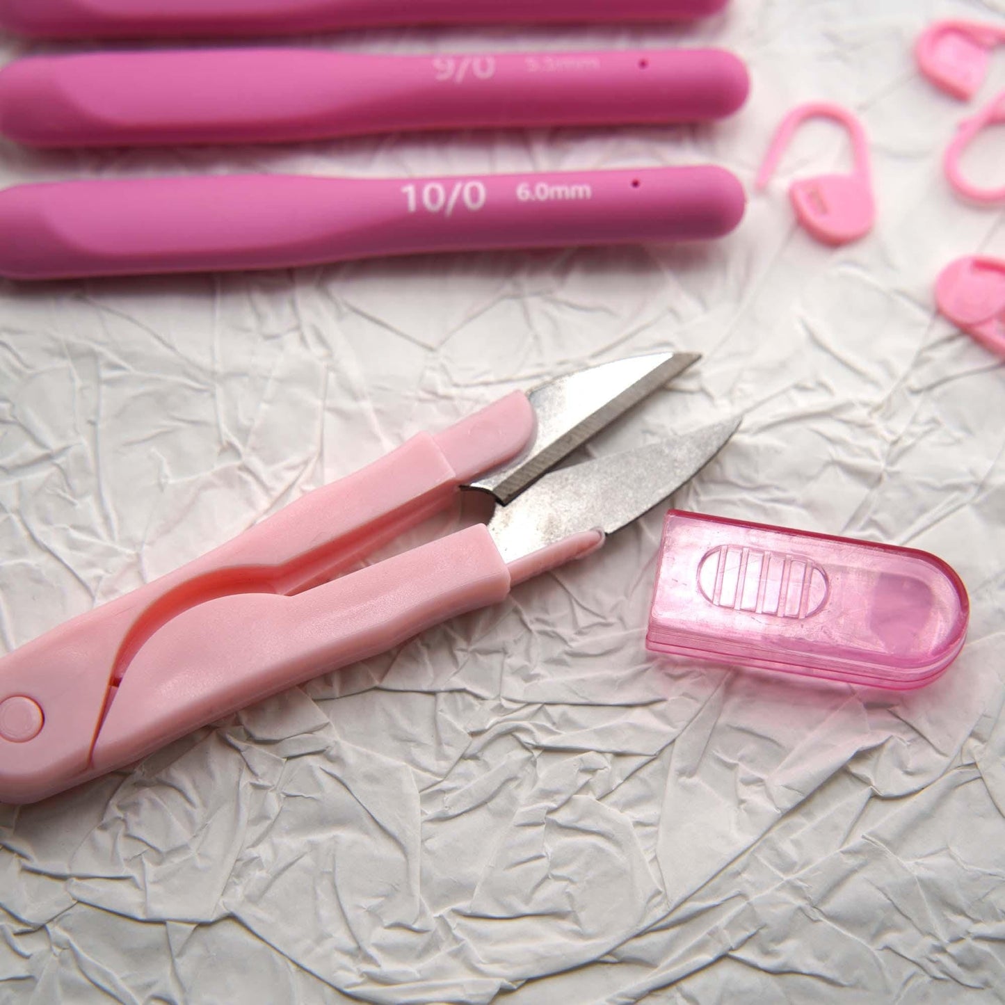Pink Crochet Tool Kit (9 Hooks)