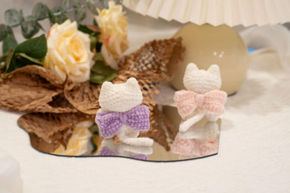 Snow Bean Kitty with Bow Pattern