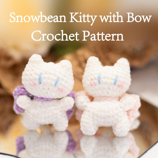 Snow Bean Kitty with Bow Pattern