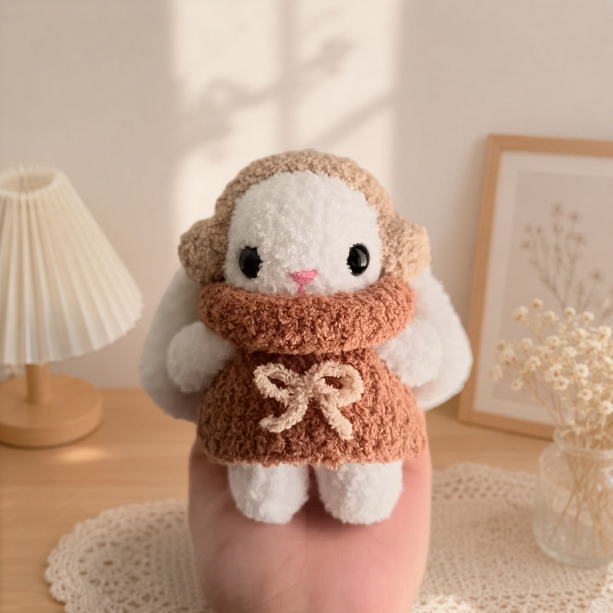 Latte Bow Dress Bunny