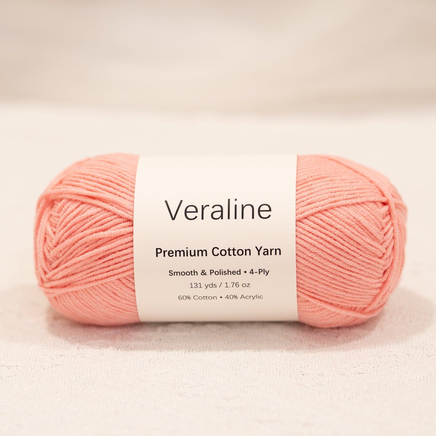 Rose Velvet Pink, soft pink cotton acrylic 4 ply fine weight yarn