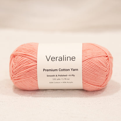 Rose Velvet Pink, soft pink cotton acrylic 4 ply fine weight yarn