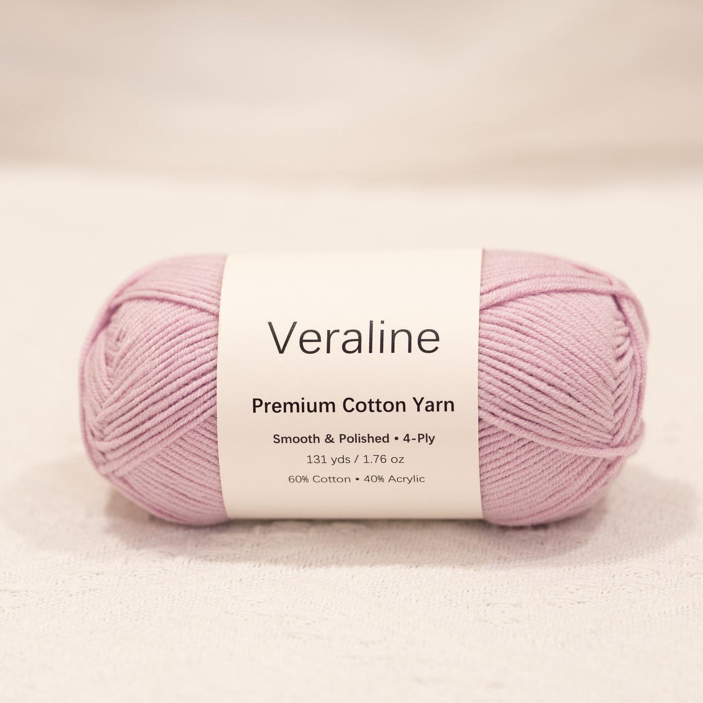 Lavender Whip, soft purple cotton acrylic 4 ply fine weight yarn
