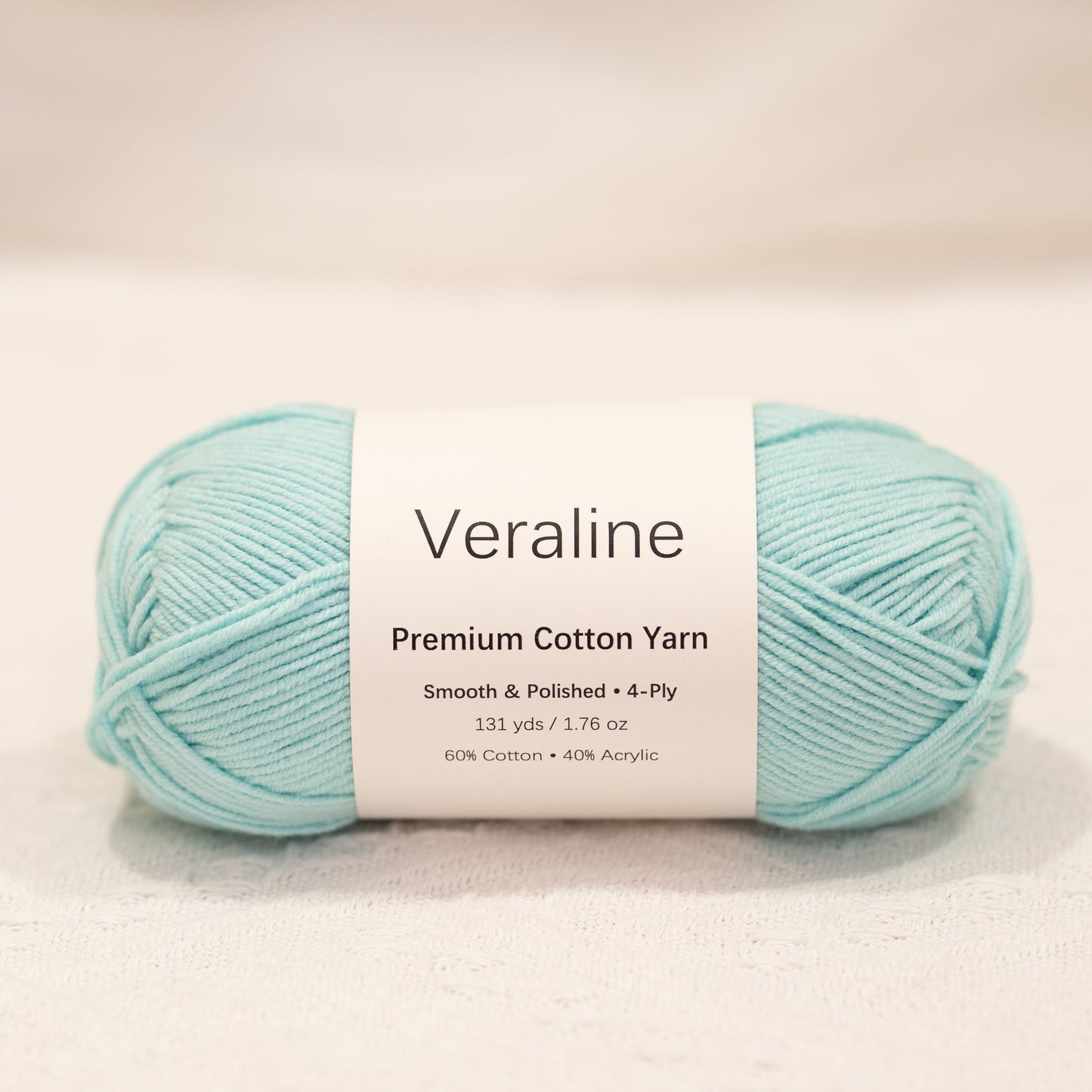 Mint Frost Green, pale green cotton acrylic 4 ply fine weight yarn
