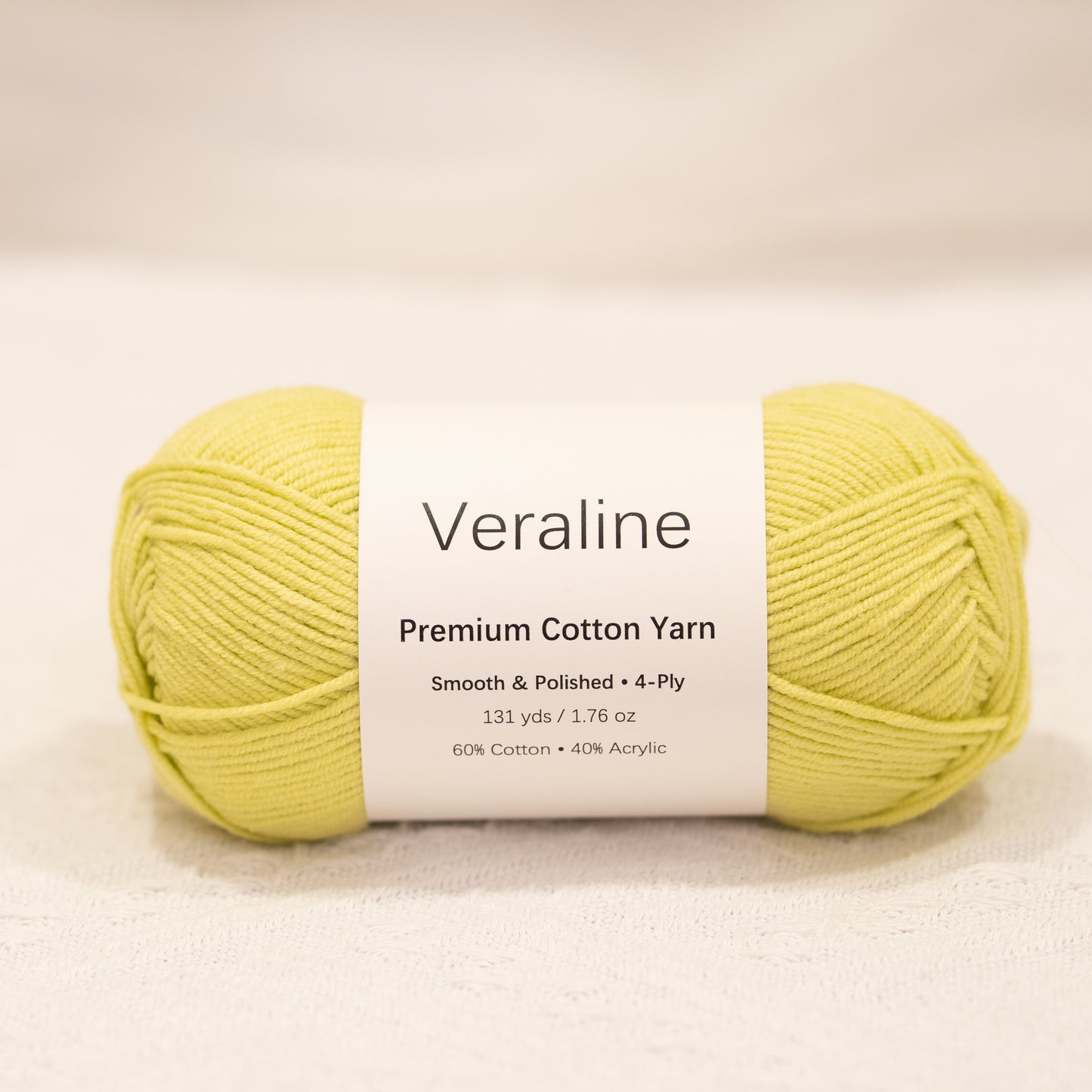 Lime Sherbet, bright green cotton acrylic 4 ply fine weight yarn