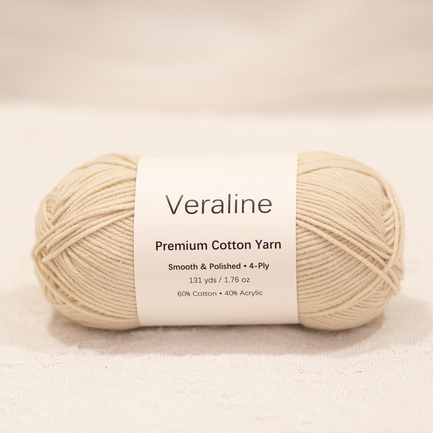 Misty Cloud White, soft white cotton acrylic 4 ply fine weight yarn