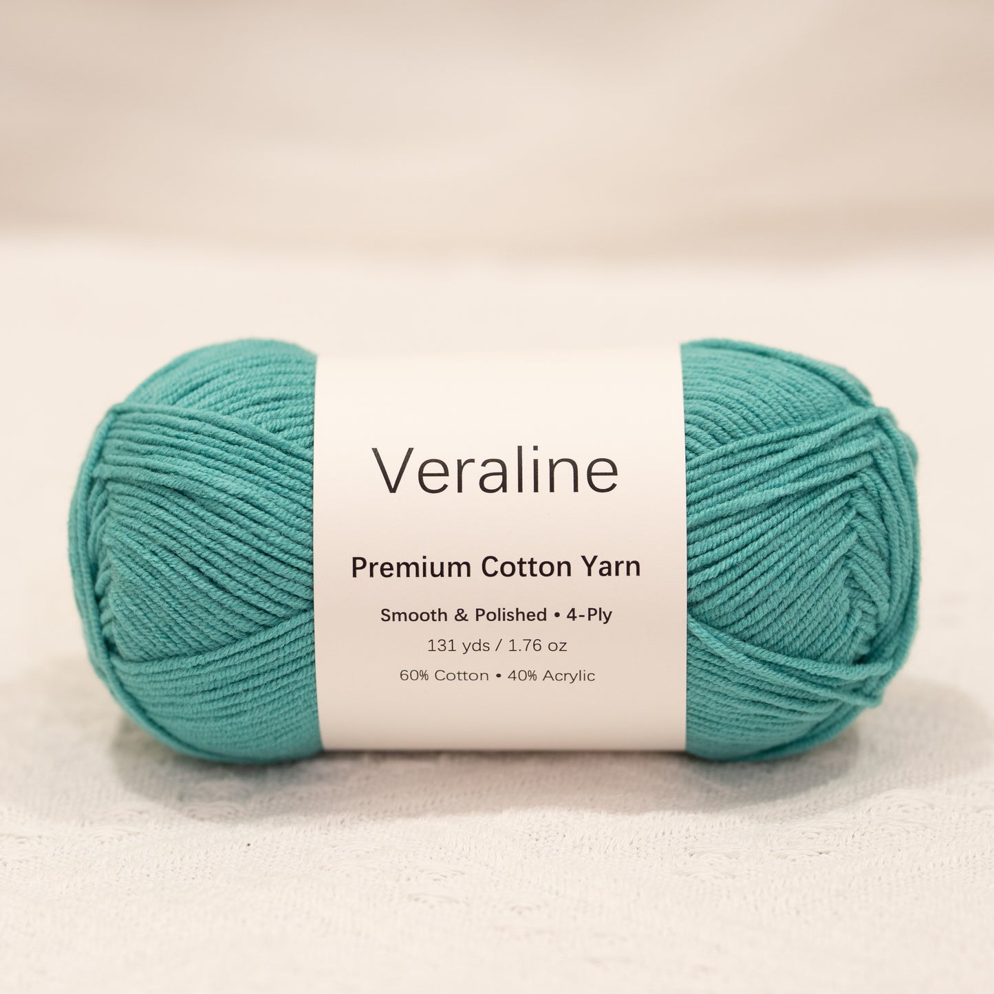 Dusty Aqua Blue, muted blue cotton acrylic 4 ply fine weight yarn