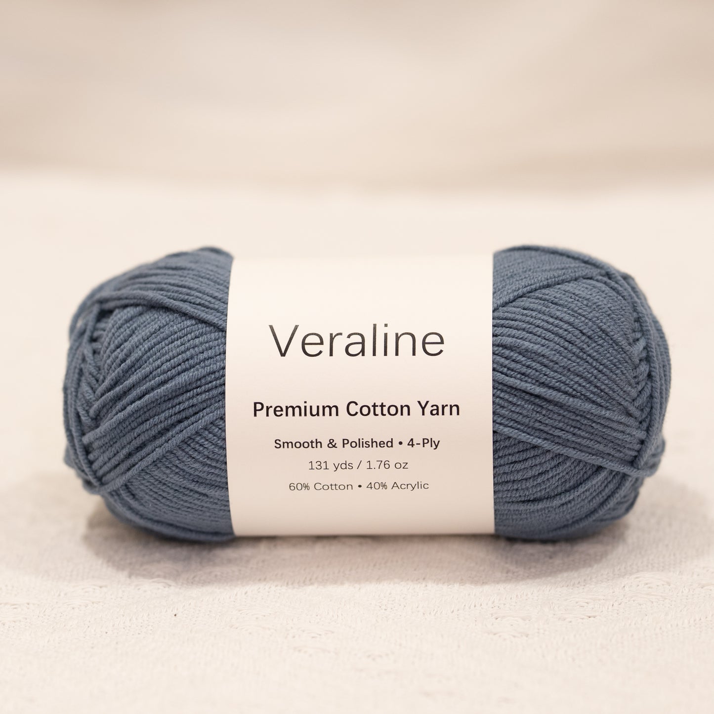 Silver Mist, pale gray cotton acrylic 4 ply fine weight yarn