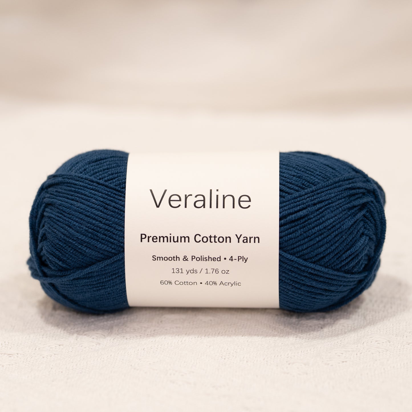 Indigo Night, deep blue cotton acrylic 4 ply fine weight yarn