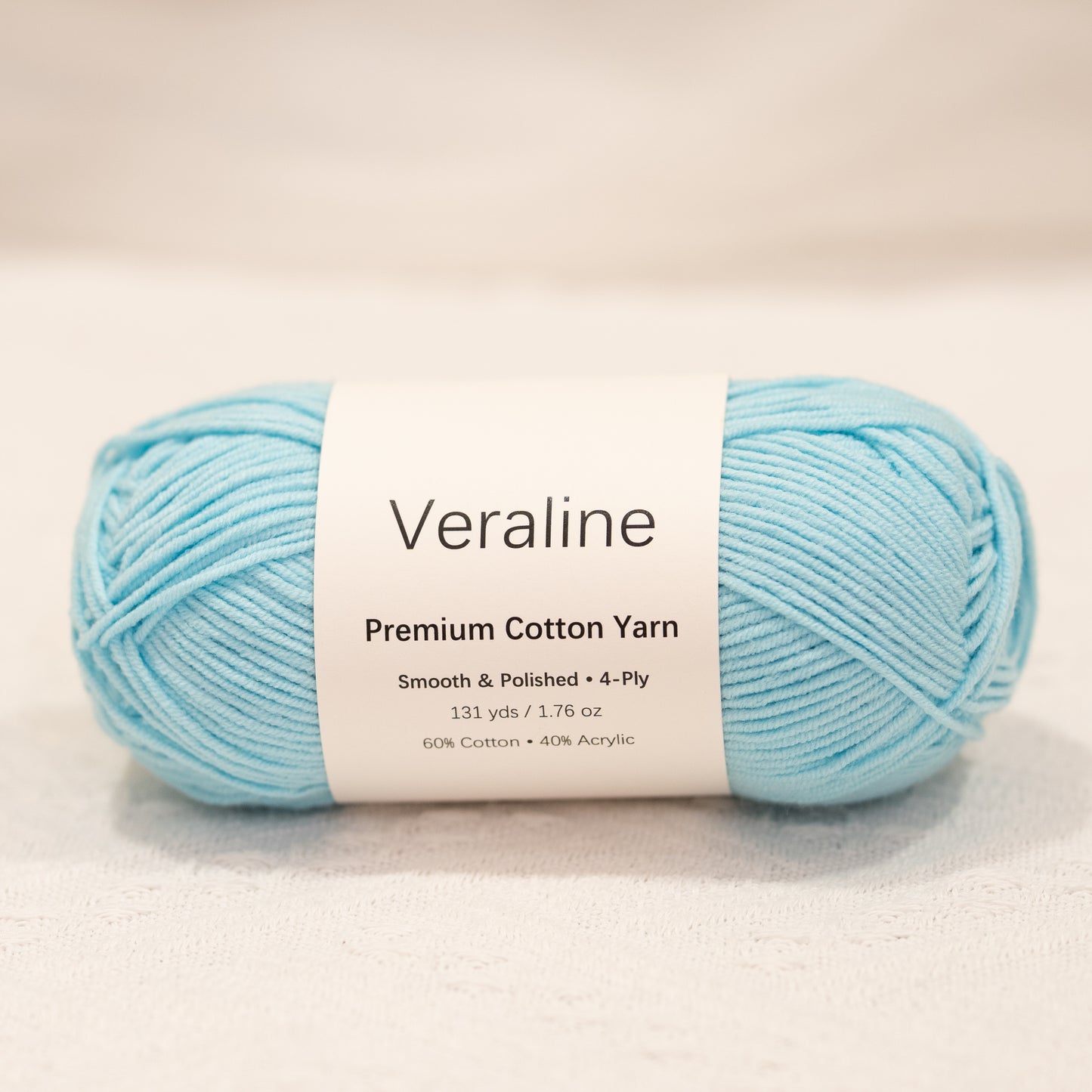 Dream Sky Blue, light blue cotton acrylic 4 ply fine weight yarn