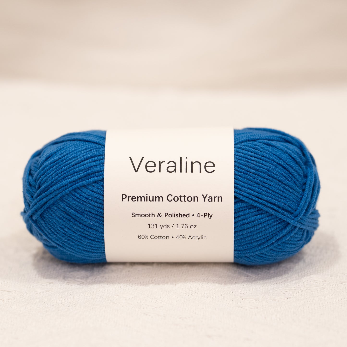Navy Ink Blue, dark blue cotton acrylic 4 ply fine weight yarn