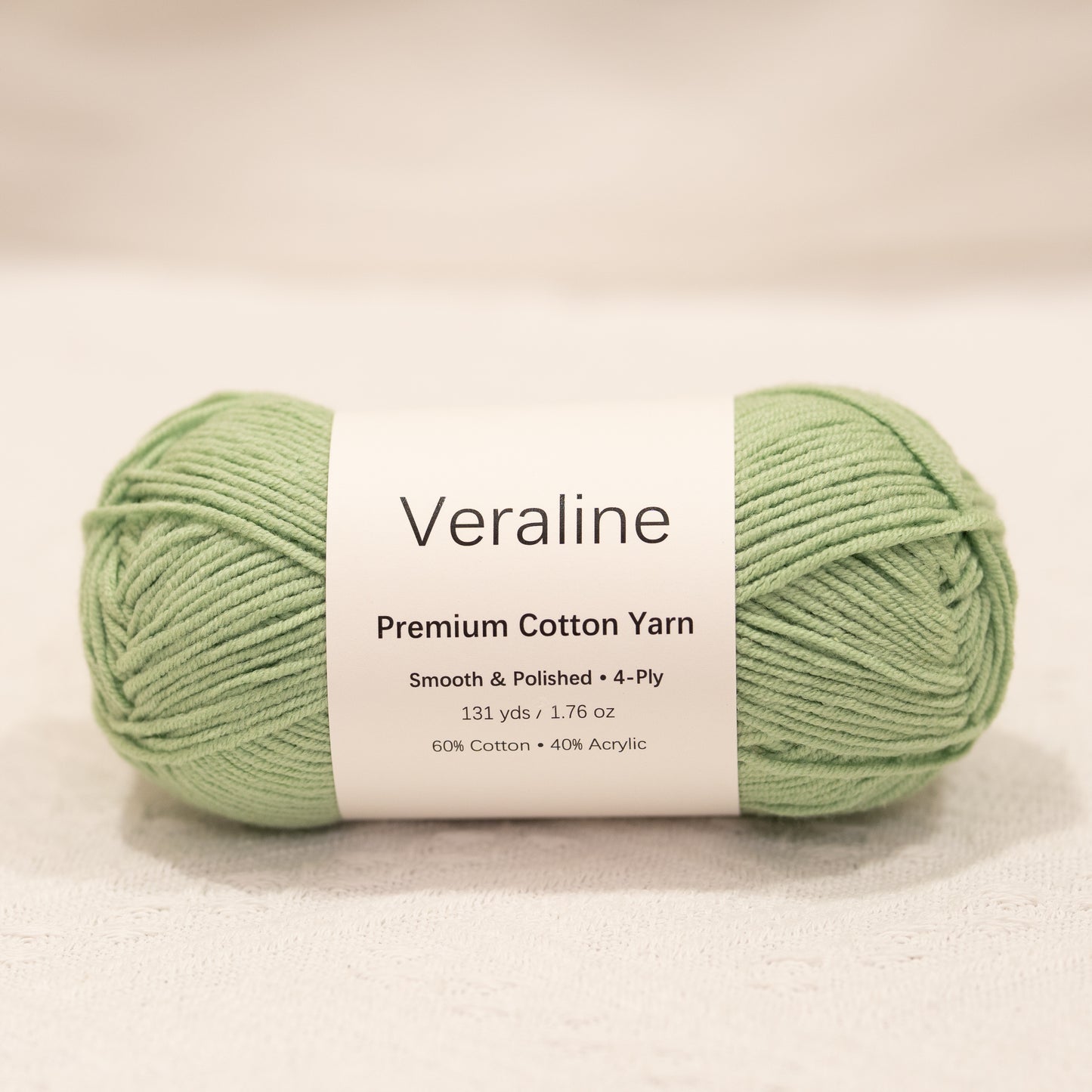 Apple Green, bright green cotton acrylic 4 ply fine weight yarn