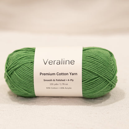 Winter Spruce, dark green cotton acrylic 4 ply fine weight yarn