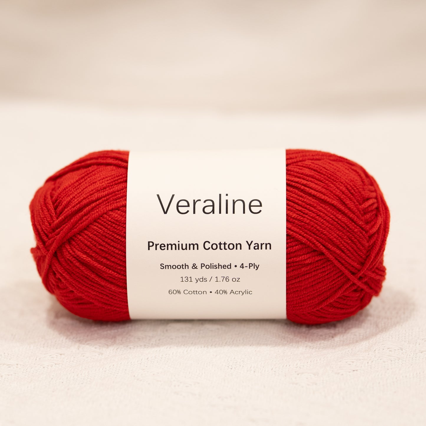 Warm Cinnamon Red, warm red cotton acrylic 4 ply fine weight yarn