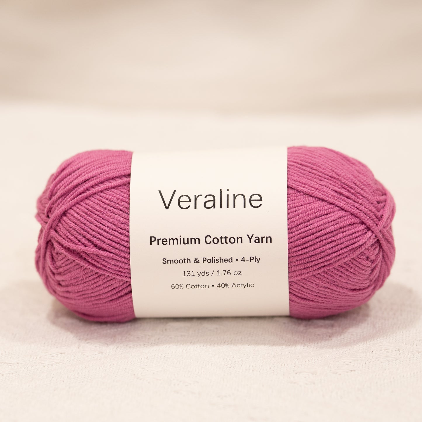 Orchid Purple, soft purple cotton acrylic 4 ply fine weight yarn