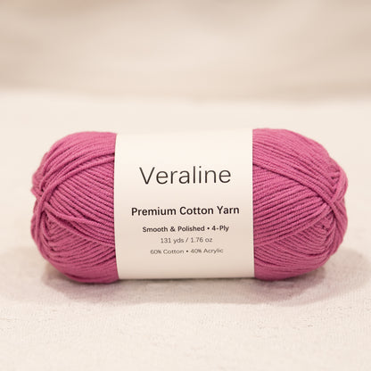 Orchid Purple, soft purple cotton acrylic 4 ply fine weight yarn
