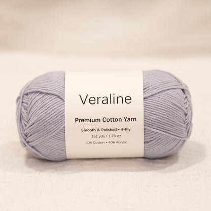 Lavender Milk, pale purple cotton acrylic 4 ply fine weight yarn