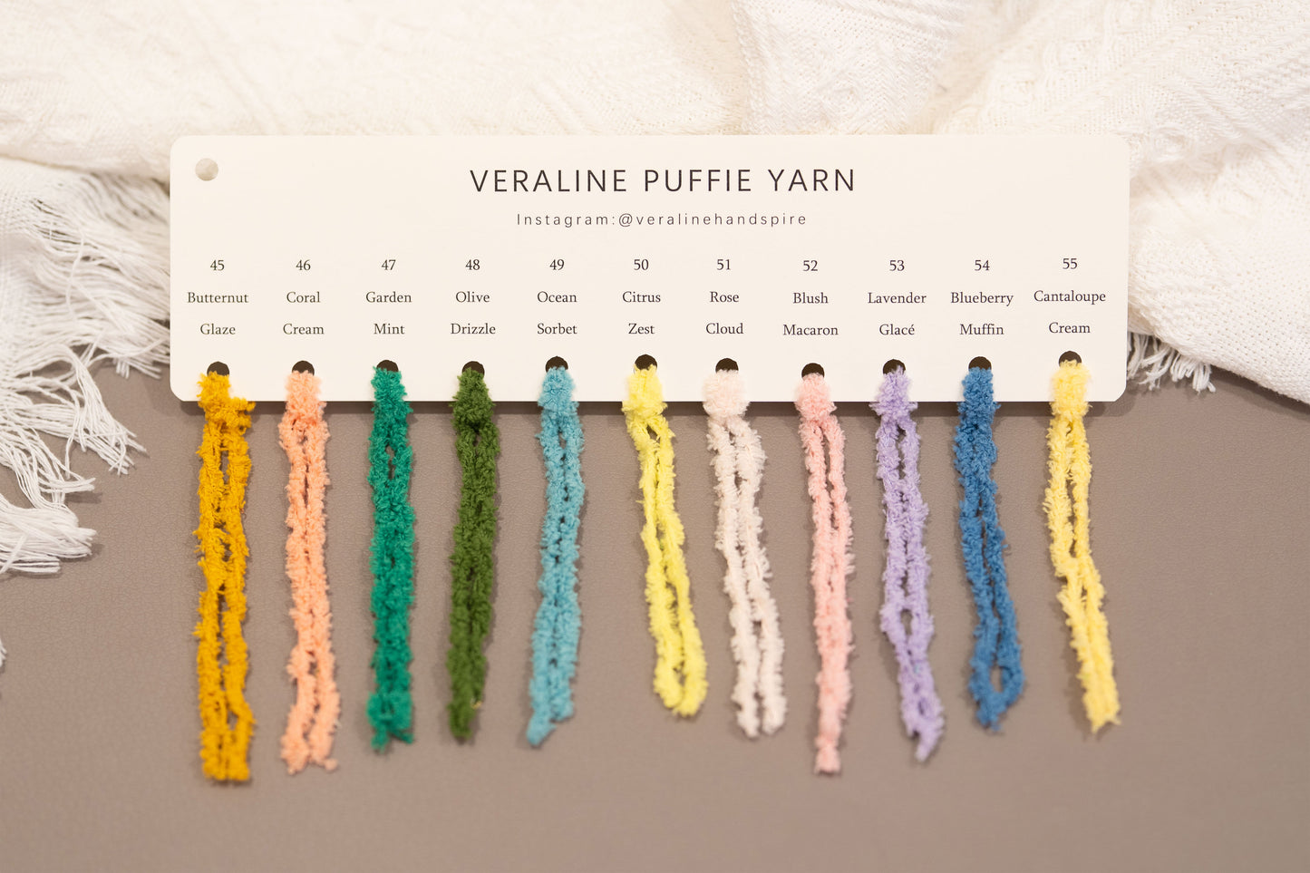 Puffie Yarn Color Card