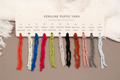Puffie Yarn Color Card