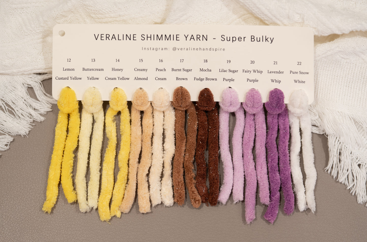 Shimmie -Super Bulky Color Card