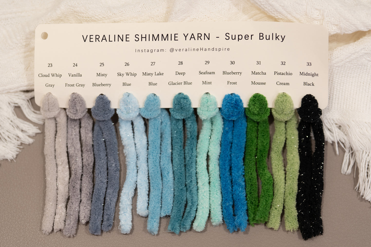 Shimmie -Super Bulky Color Card