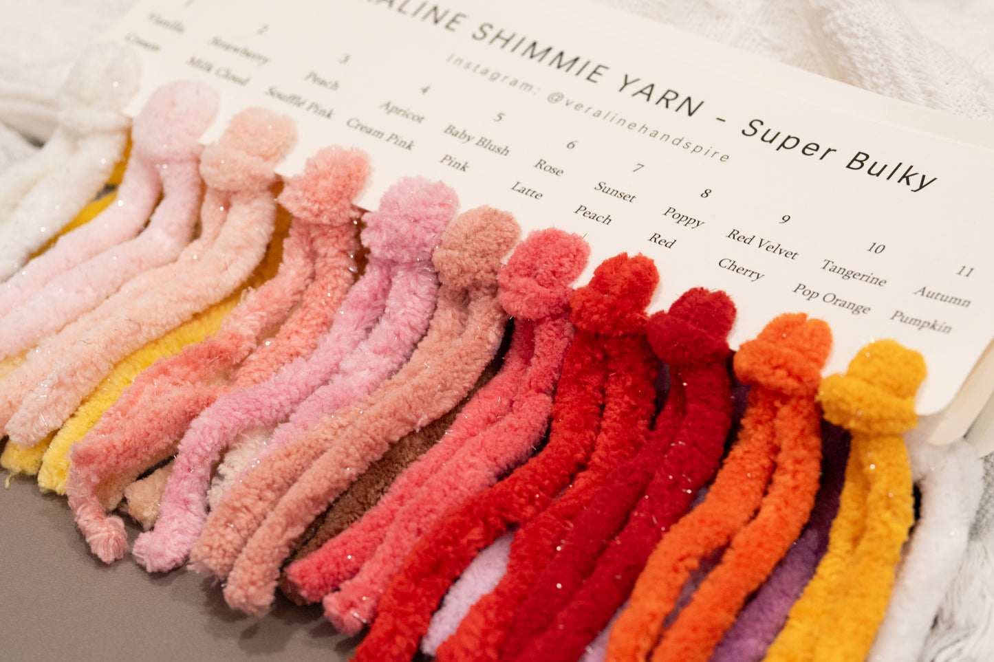 Shimmie -Super Bulky Color Card