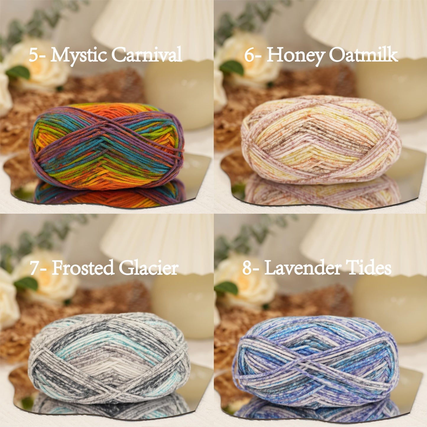 Premium Acrylic Variegated Yarn (8-Ply)
