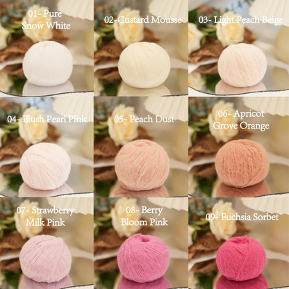 Candy Cloud (Fuzzy Nylon Yarn with Wool Felt)