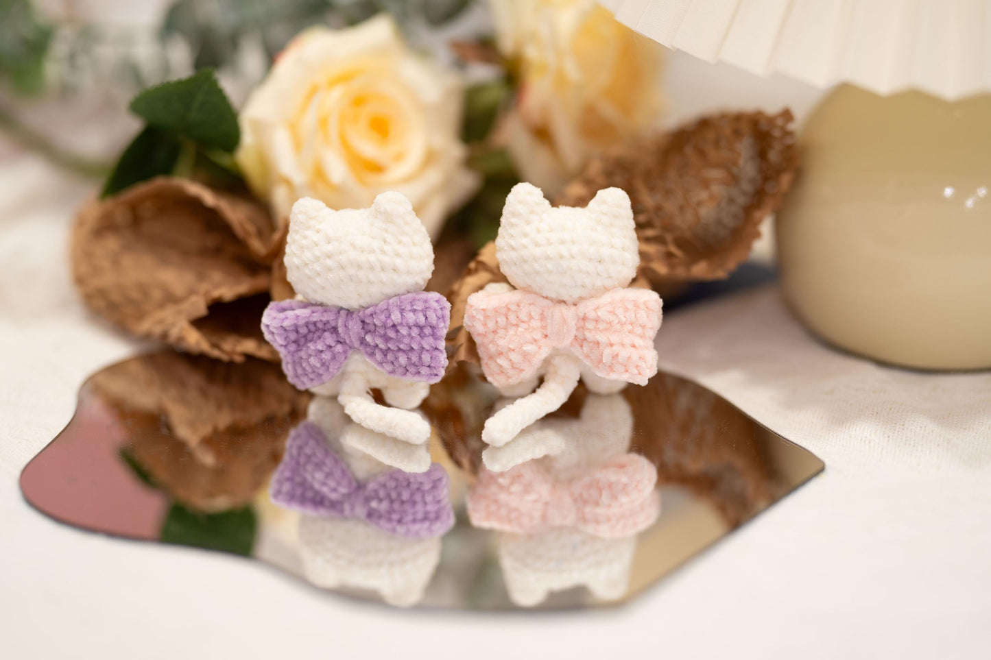 Snow Bean Kitty with Bow Pattern