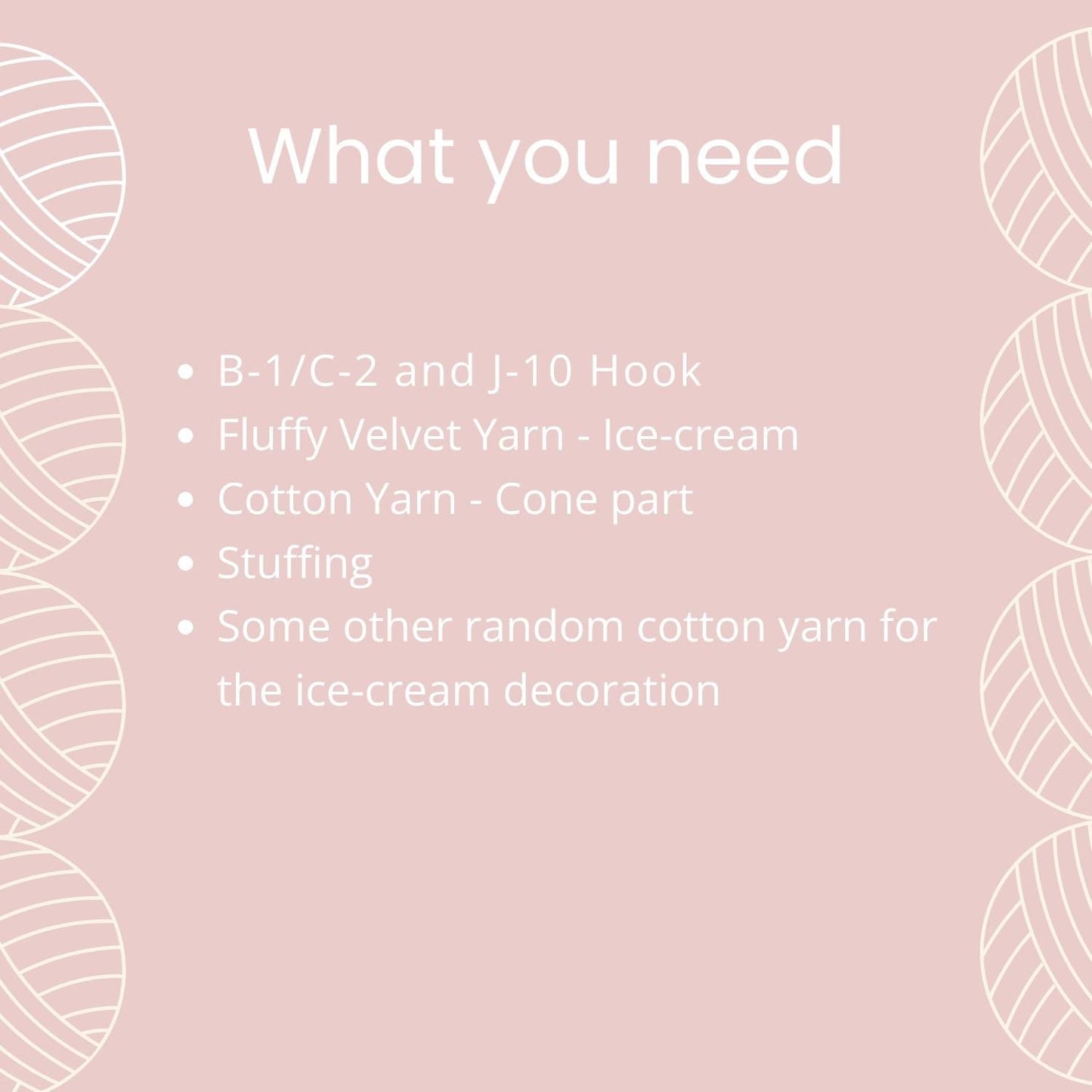 Fluffy Ice Cream Cone Pattern