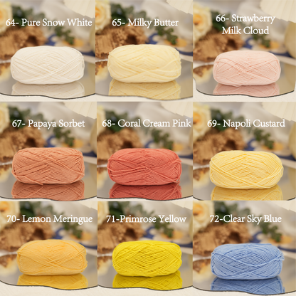 Premium Cotton Acrylic Yarn (4-Ply)