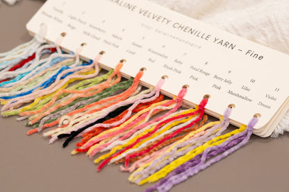 Velvety Chenille Yarn Color Card