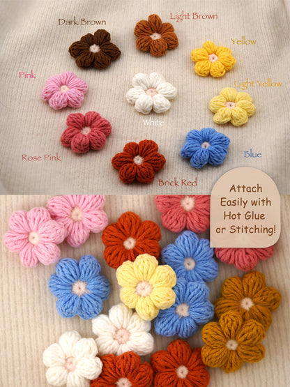 Crochet Puff Flowers for Craft